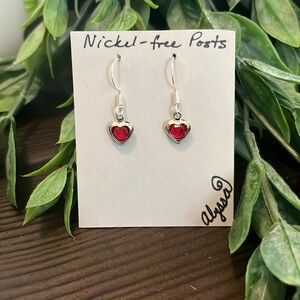 Handmade heart earrings